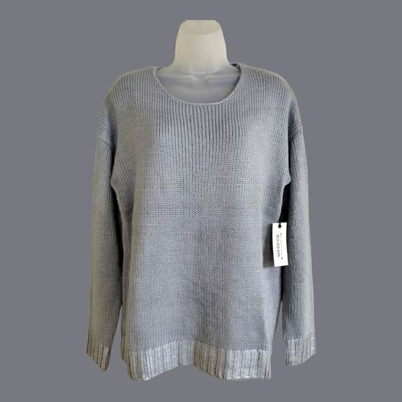 SWEATER DANICA PATRICK WARRIOR LACE-UP SILVER  Retail: $79.00 Medium NWT - Picture 5 of 10